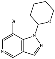 7-溴-1-(四氢2H-吡喃-2-基)-1H-吡唑并[4,3-C]吡啶 结构式