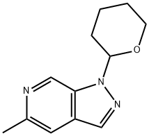 5-Methyl-1-(tetrahydro-2H-pyran-2-yl)-1H-pyrazolo[3,4-c]pyridine 结构式