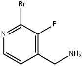 4-Pyridinemethanamine, 2-bromo-3-fluoro- 结构式