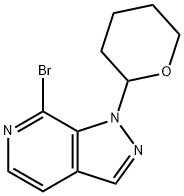 7-Bromo-1-(tetrahydro-2H-pyran-2-yl)-1H-pyrazolo[3,4-c]pyridine 结构式
