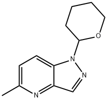 5-Methyl-1-(tetrahydro-2H-pyran-2-yl)-1H-pyrazolo[4,3-b]pyridine 结构式