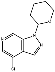 4-Chloro-1-(tetrahydro-2H-pyran-2-yl)-1H-pyrazolo[3,4-c]pyridine 结构式