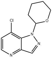 7-Chloro-1-(tetrahydro-2H-pyran-2-yl)-1H-pyrazolo[4,3-b]pyridine 结构式