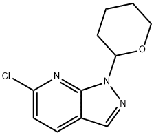 6-Chloro-1-(tetrahydro-2H-pyran-2-yl)-1H-pyrazolo[3,4-b]pyridine 结构式