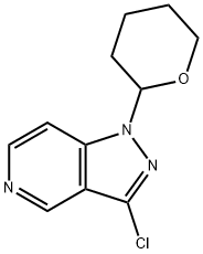 3-Chloro-1-(tetrahydro-2H-pyran-2-yl)-1H-pyrazolo[4,3-c]pyridine 结构式