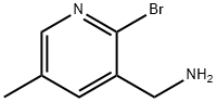 (2-溴-5-甲基吡啶-3-基)甲胺 结构式