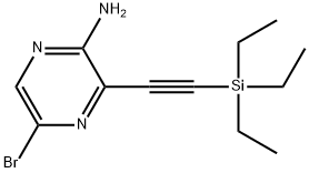 2-Pyrazinamine, 5-bromo-3-[2-(triethylsilyl)ethynyl]- 结构式