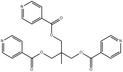 2-((ISONICOTINOYLOXY)METHYL)-2-METHYLPROPANE-1,3-DIYL DIISONICOTINATE 结构式