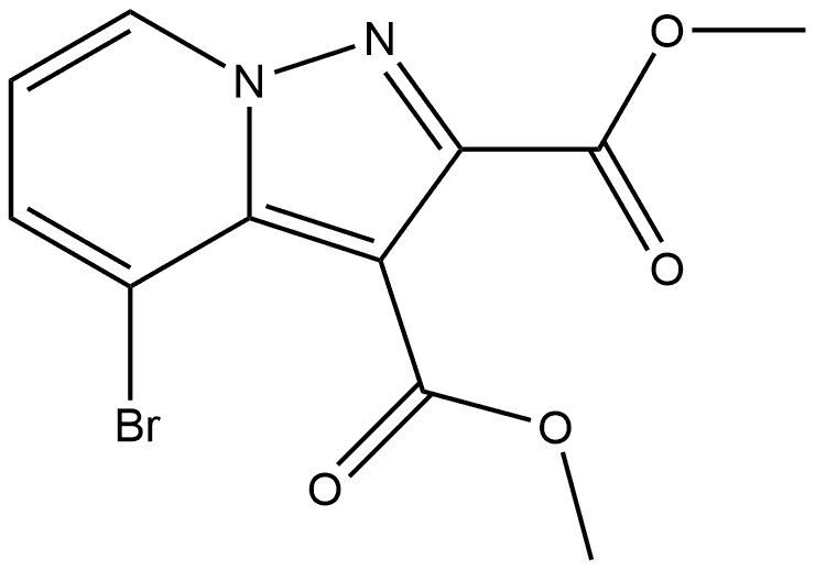 4-溴吡唑并[1,5-A]吡啶-2,3-二羧酸甲酯 结构式