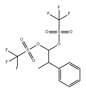 Methanesulfonic acid, 1,1,1-trifluoro-, 1,1'-(2-phenylpropylidene) ester 结构式