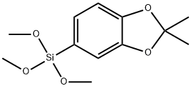 (2,2-二甲基苯并[D][1,3]二氧戊环-5-基)三甲氧基硅烷 结构式