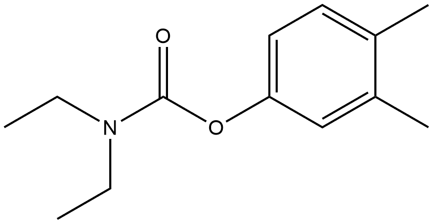 3,4-Dimethylphenyl N,N-diethylcarbamate 结构式