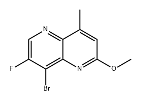 8-溴-7-氟-2-甲氧基-4-甲基-1,5-萘啶 结构式