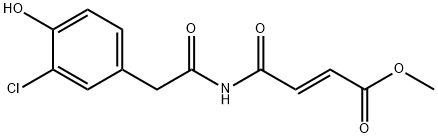 2-Butenoic acid, 4-[[(3-chloro-4-hydroxyphenyl)acetyl]amino]-4-oxo-, methyl ester, (2E)- (9CI) 结构式