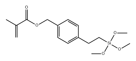 4-[2-(三甲氧基硅基)乙基]苯基] 2-甲基-2-丙烯酸甲酯 结构式