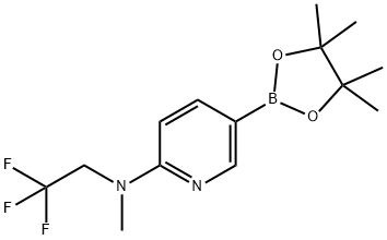 6-[甲基(2,2,2-三氟乙基)氨基]吡啶-3-硼酸频哪醇酯 结构式