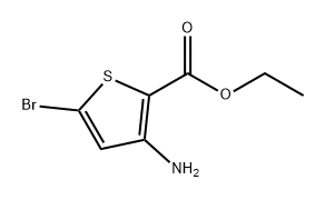 3-氨基-5-溴噻吩-2-羧酸乙酯 结构式