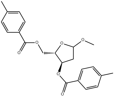 L-erythro-Pentofuranoside, methyl 2-deoxy-, 3,5-bis(4-methylbenzoate) 结构式