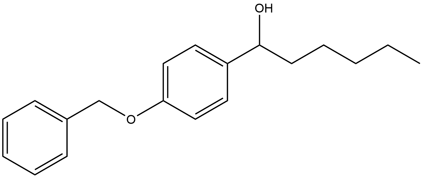 Benzenemethanol, α-pentyl-4-(phenylmethoxy)- 结构式