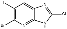 5-溴-2-氯-6-氟-3H-咪唑并[4,5-B]吡啶 结构式