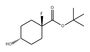 CIS-叔丁基-1-氟-4-羟基环己烷-1-羧酸酯 结构式