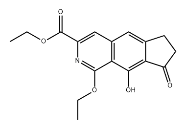 6H-Cyclopent[g]isoquinoline-3-carboxylic acid, 1-ethoxy-7,8-dihydro-9-hydroxy-8-oxo-, ethyl ester 结构式