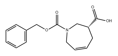 1H-Azepine-1,3-dicarboxylic acid, 2,3,4,7-tetrahydro-, 1-(phenylmethyl) ester, (3R)- 结构式