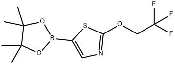 2-(2,2,2-三氟乙氧基)噻唑-5-硼酸频哪醇酯 结构式