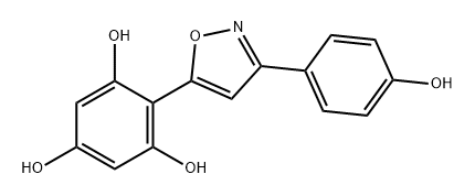 1,3,5-Benzenetriol, 2-[3-(4-hydroxyphenyl)-5-isoxazolyl]- 结构式