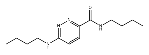 3-Pyridazinecarboxamide, N-butyl-6-(butylamino)- 结构式