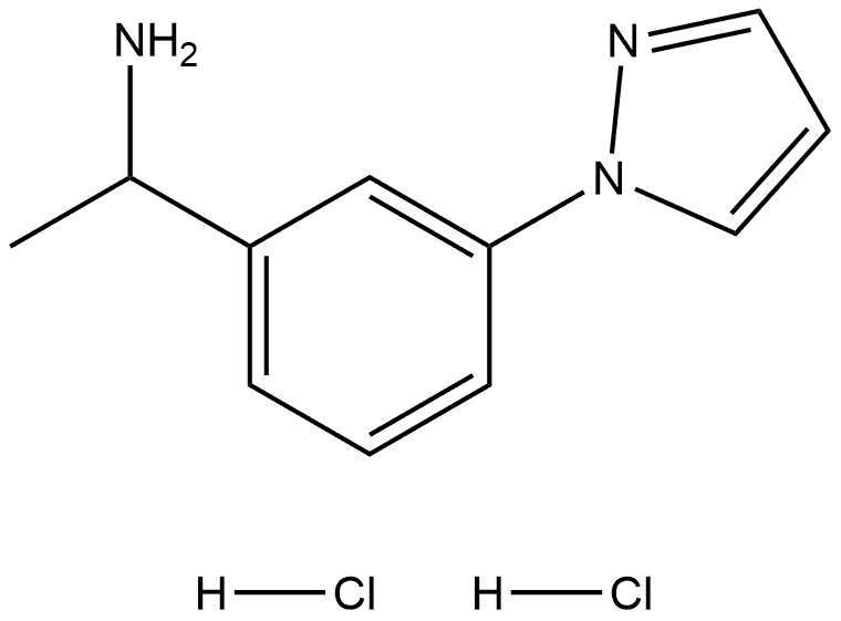 1-(3-(1H-pyrazol-1-yl)phenyl)ethan-1-amine dihydrochloride 结构式