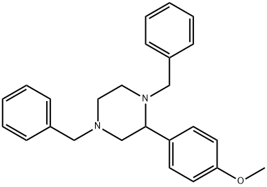 Piperazine, 2-(4-methoxyphenyl)-1,4-bis(phenylmethyl)- 结构式