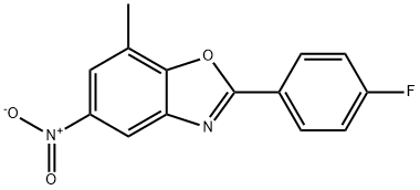 2-(4-Fluorophenyl)-7-methyl-5-nitro-1,3-benzoxazole 结构式