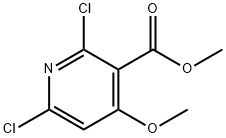 3-Pyridinecarboxylic acid, 2,6-dichloro-4-methoxy-, methyl ester 结构式