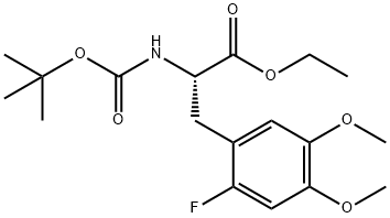 L-Tyrosine, N-[(1,1-dimethylethoxy)carbonyl]-2-fluoro-5-methoxy-O-methyl-, ethyl ester 结构式