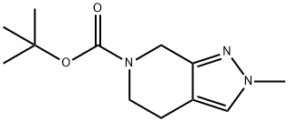 6H-Pyrazolo[3,4-c]pyridine-6-carboxylic acid, 2,4,5,7-tetrahydro-2-methyl-, 1,1-dimethylethyl ester 结构式