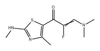 2-Propen-1-one, 3-(dimethylamino)-2-fluoro-1-[4-methyl-2-(methylamino)-5-thiazolyl]- 结构式