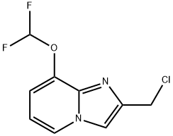 2-(chloromethyl)-8-(difluoromethoxy)imidazo[1,2-a]pyridine 结构式