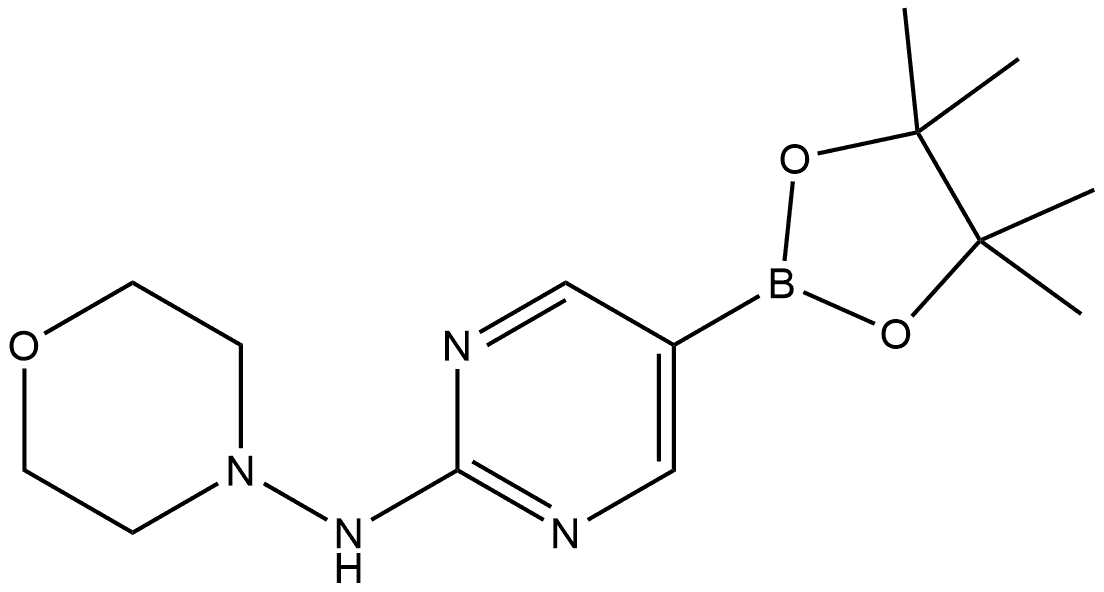 N-[5-(4,4,5,5-Tetramethyl-1,3,2-dioxaborolan-2-yl)-2-pyrimidinyl]-4-morpholin... 结构式