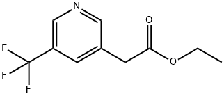 3-Pyridineacetic acid, 5-(trifluoromethyl)-, ethyl ester 结构式