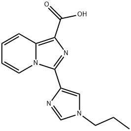 3-(1-Propyl-1H-imidazol-4-yl)imidazo[1,5-a]pyridine-1-carboxylic acid 结构式