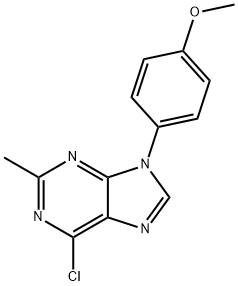 6-Chloro-9-(4-methoxyphenyl)-2-methyl-9H-purine 结构式