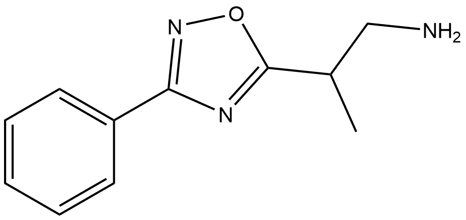 2-(3-phenyl-1,2,4-oxadiazol-5-yl)propan-1-amine 结构式