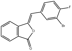3-(3-溴-4-氟亚苄基)异苯并呋喃-1-酮 结构式
