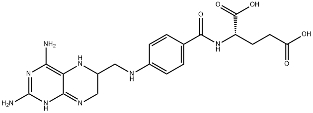 L-Glutamic acid,N-[4-[[(2,4-diamino-1,5,6,7-tetrahydro-6-pteridinyl)methyl]amino]benzoyl]-(9CI) 结构式
