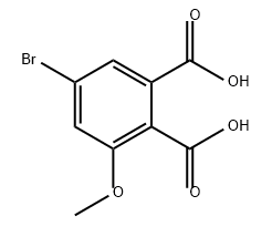 5-溴-3-甲氧基邻苯二甲酸 结构式