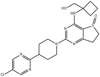 Cyclobutanemethanol, 1-[[2-[4-(5-chloro-2-pyrimidinyl)-1-piperidinyl]-6,7-dihydro-5-oxidothieno[3,2-d]pyrimidin-4-yl]amino]- 结构式