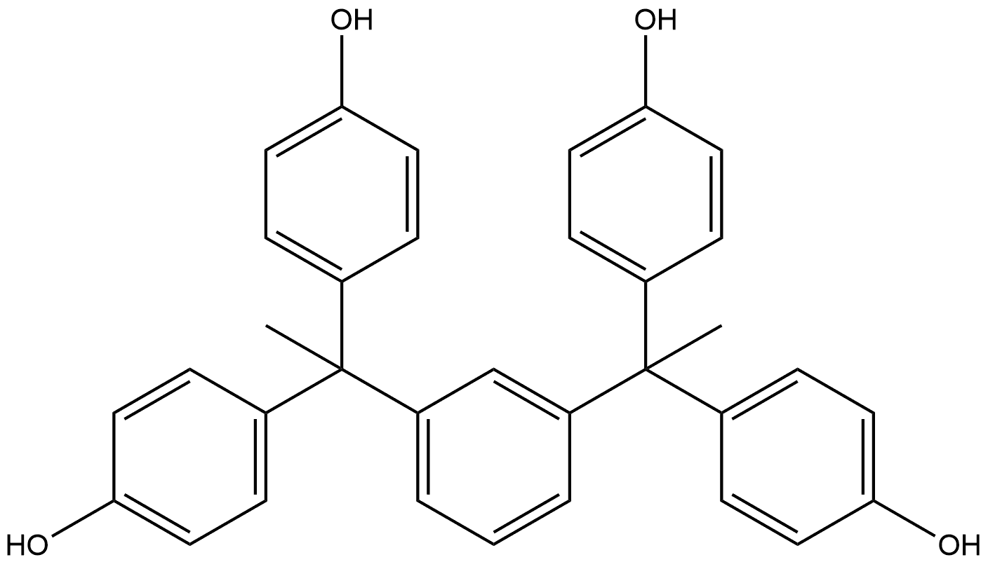 4,4',4"-(苯 -1,3,5-三(丙烷 -2,2-二基))三酚 结构式