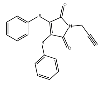 1H-Pyrrole-2,5-dione, 3,4-bis(phenylthio)-1-(2-propyn-1-yl)- 结构式