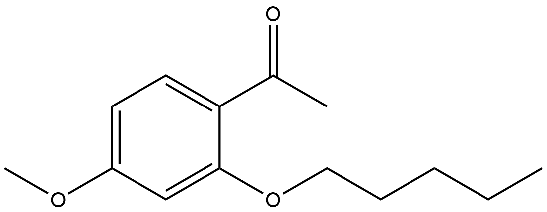 1-[4-Methoxy-2-(pentyloxy)phenyl]ethanone 结构式
